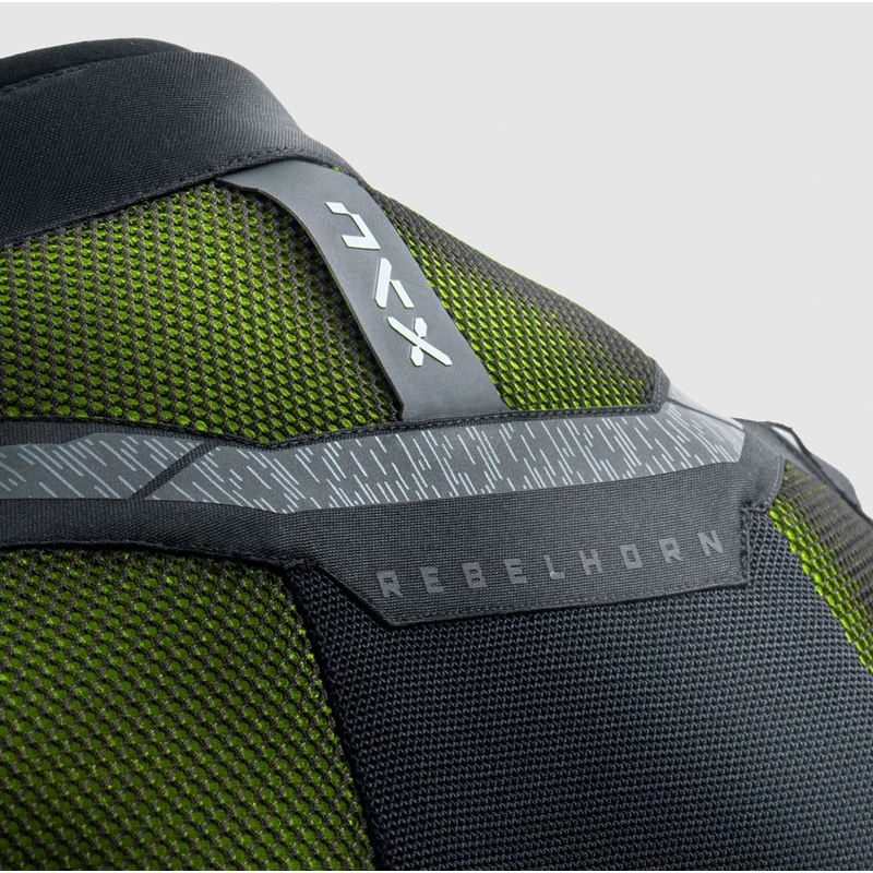Motorjas Rebelhorn Jax zwart-fluo geel