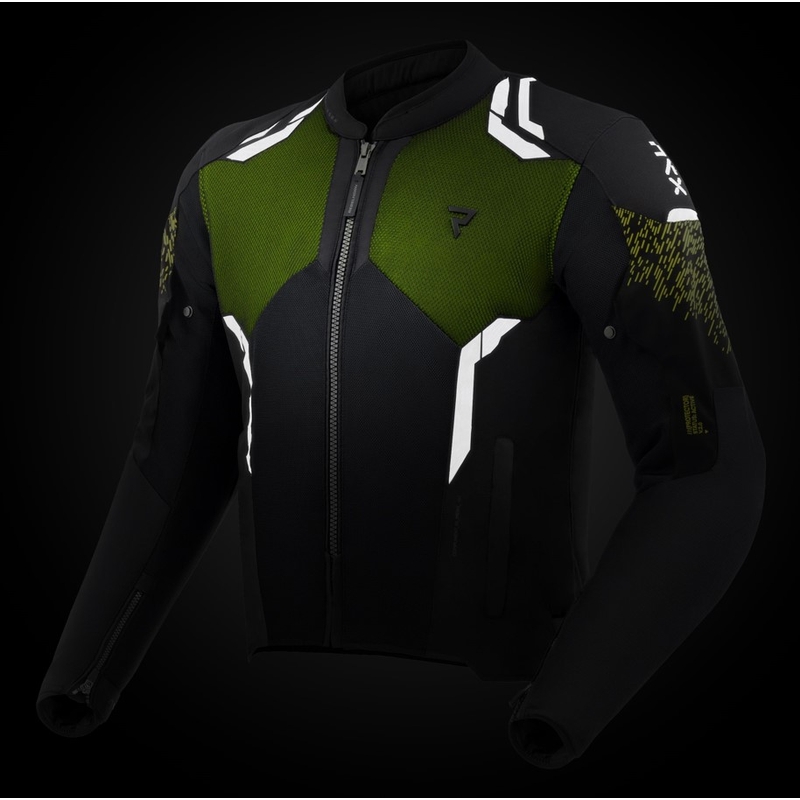 Motorjas Rebelhorn Jax zwart-fluo geel