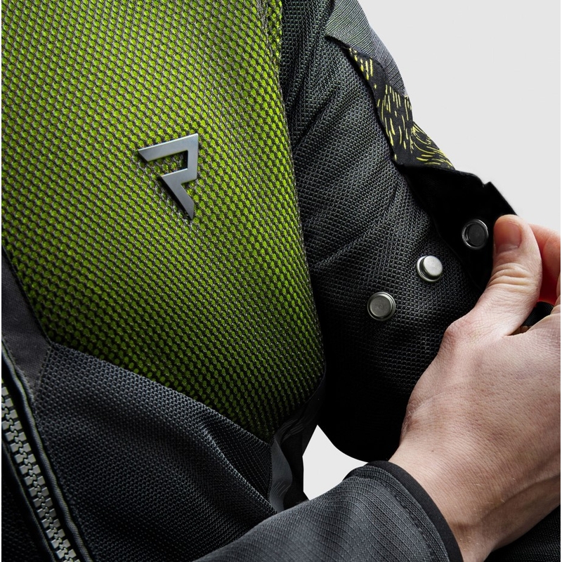Motorjas Rebelhorn Jax zwart-fluo geel