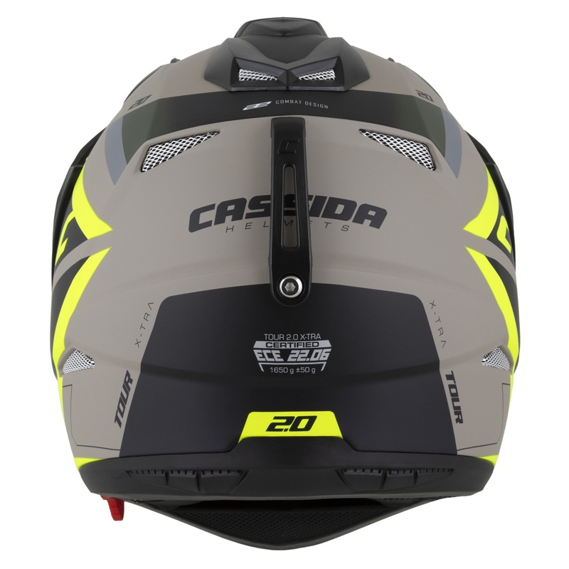 Endurohelm Cassida Tour 2.0 X-tra mat zand-fluo geel-groen-zwart