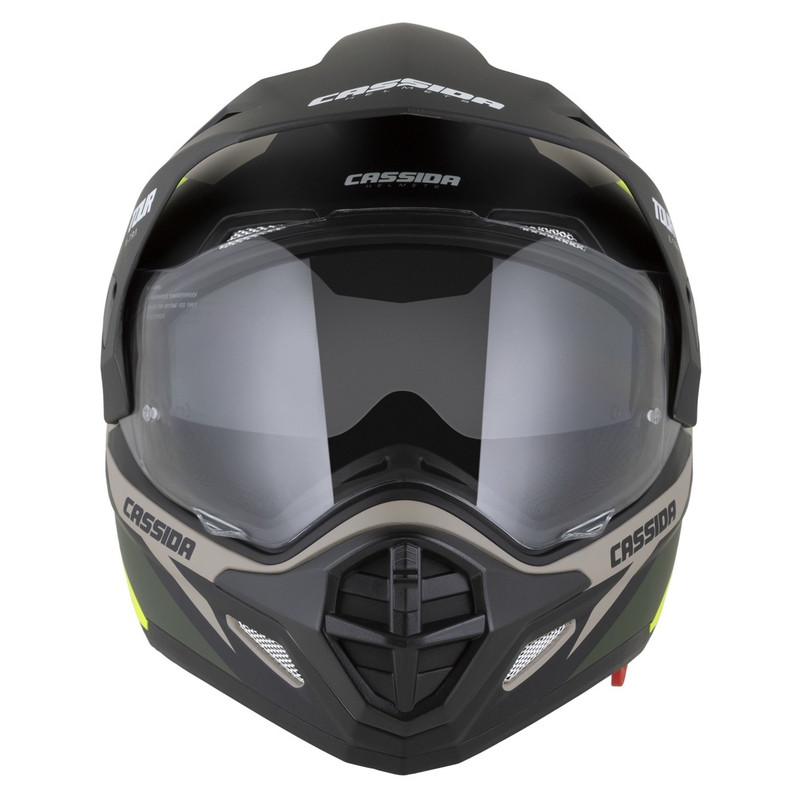 Endurohelm Cassida Tour 2.0 X-tra mat zand-fluo geel-groen-zwart