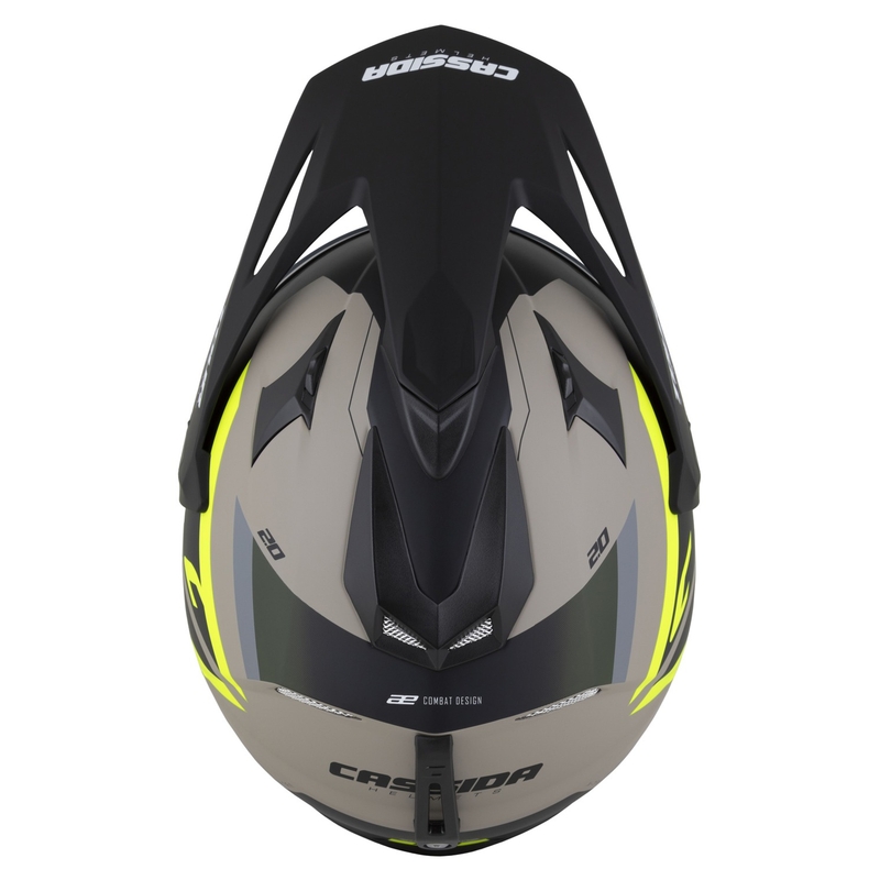 Endurohelm Cassida Tour 2.0 X-tra mat zand-fluo geel-groen-zwart