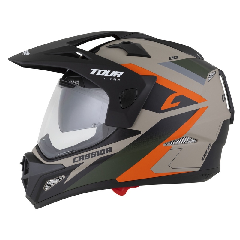 Endurohelm Cassida Tour 2.0 X-tra mat zand-oranje-groen-zwart