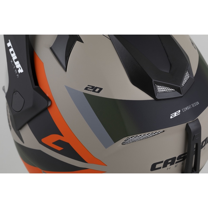 Endurohelm Cassida Tour 2.0 X-tra mat zand-oranje-groen-zwart
