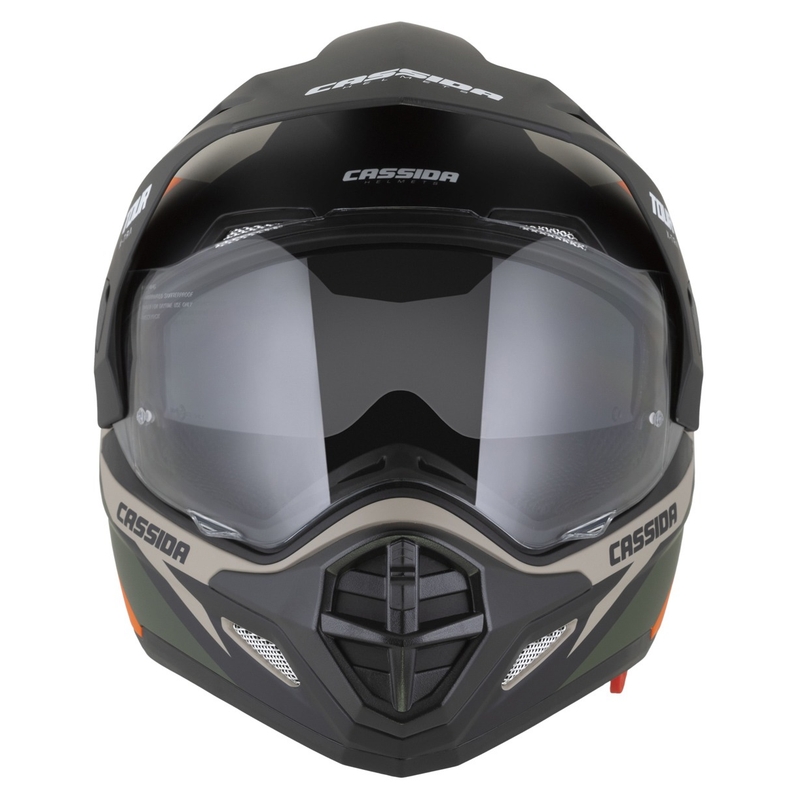 Endurohelm Cassida Tour 2.0 X-tra mat zand-oranje-groen-zwart