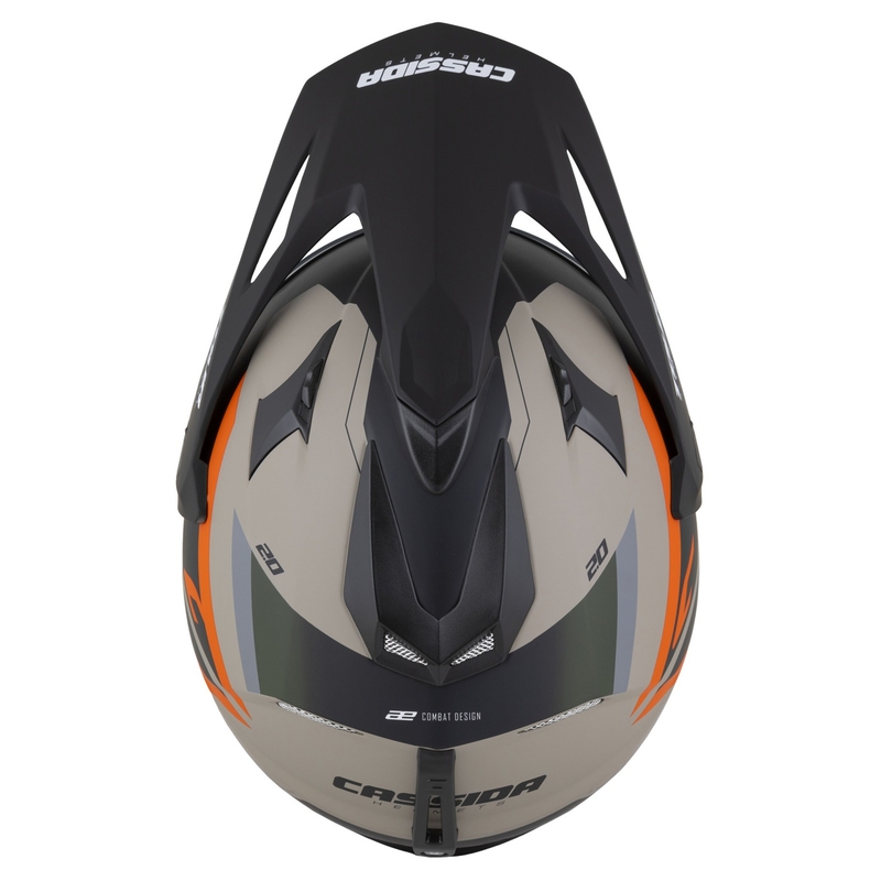 Endurohelm Cassida Tour 2.0 X-tra mat zand-oranje-groen-zwart