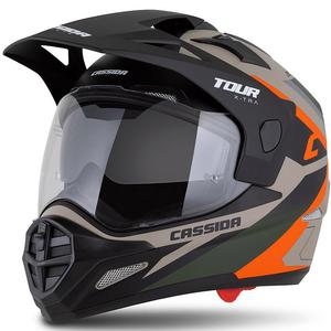 Endurohelm Cassida Tour 2.0 X-tra mat zand-oranje-groen-zwart