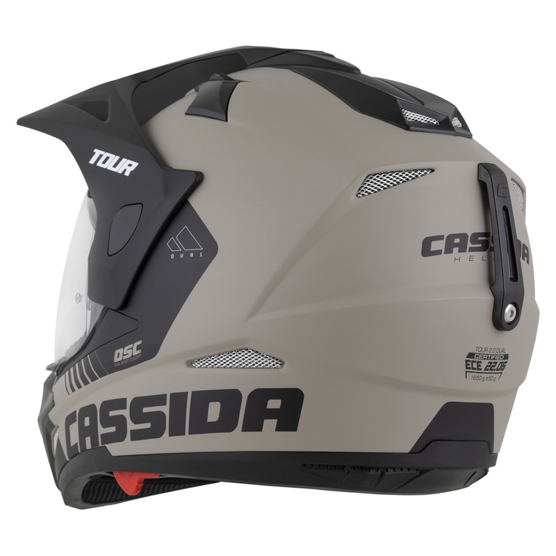 Endurohelm Cassida Tour 2.0 Dual mat zandzwart