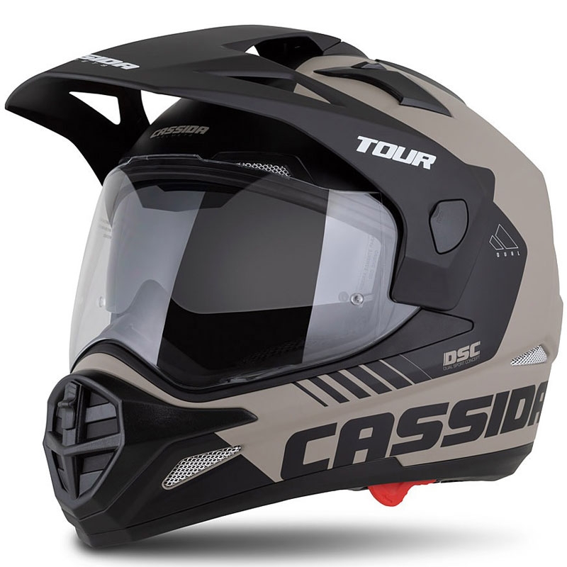 Endurohelm Cassida Tour 2.0 Dual mat zandzwart