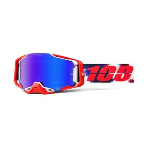 Motorcrossbril 100% ARMEGA Morpho met blauw HIPER plexi