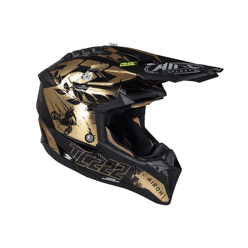 Motorcrosshelm Airoh Aviator 3.0 "TC 222 THE LEGEND" zwart-goud