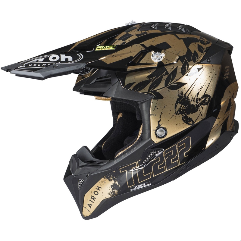 Motorcrosshelm Airoh Aviator 3.0 "TC 222 THE LEGEND" zwart-goud