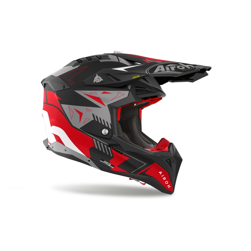 Motorcrosshelm Airoh Aviator 3 Spin rood mat