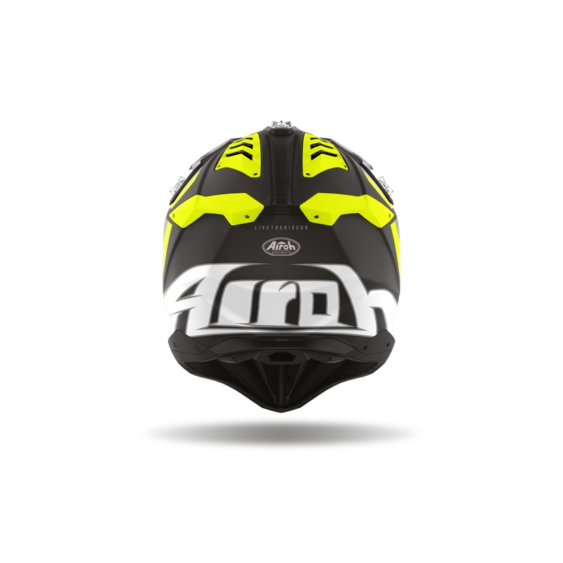 Motorcrosshelm Airoh Aviator 3 Glory geel mat