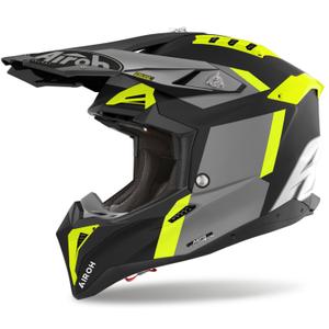 Motorcrosshelm Airoh Aviator 3 Glory geel mat
