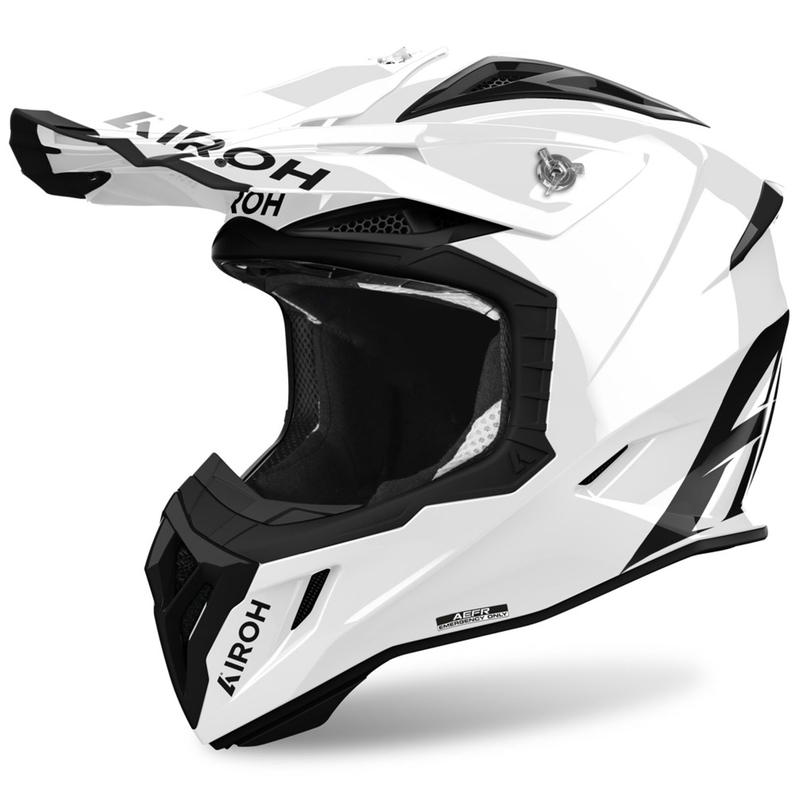 Motorcrosshelm Airoh Aviator ACE 2 Kleur wit glanzend