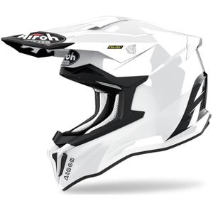 Motorcrosshelm Airoh Strycker Kleur wit glanzend uitverkoop