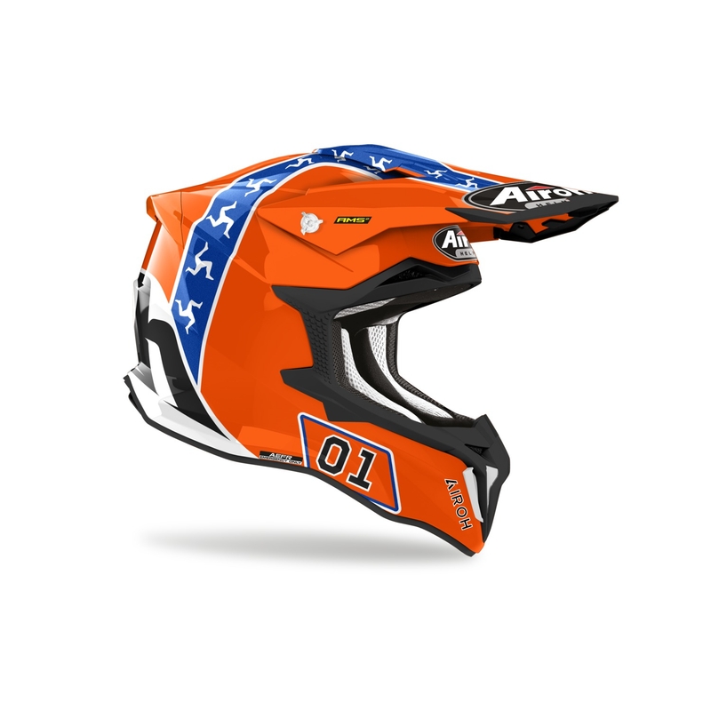 Motorcrosshelm Airoh Strycker Hazzard oranje uitverkoop