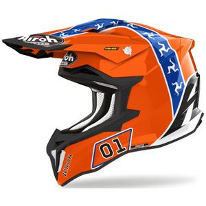 Motorcrosshelm Airoh Strycker Hazzard oranje uitverkoop