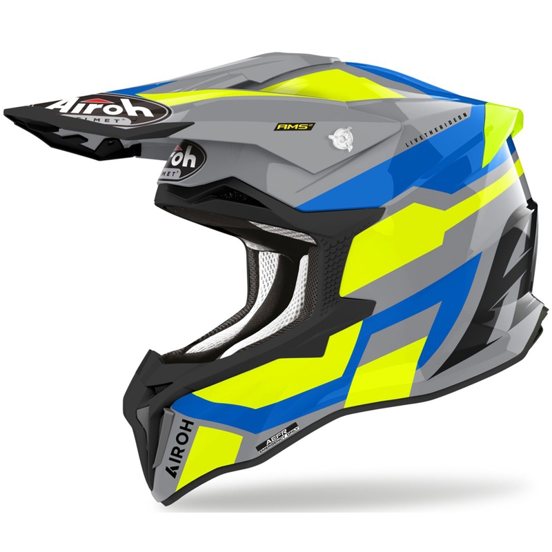 Motorcrosshelm Airoh Strycker Glam geel uitverkoop