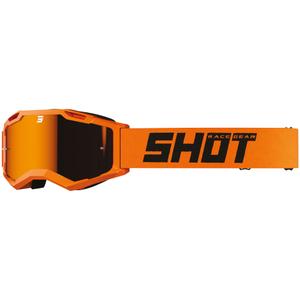 Motorcrossbril Shot Assault 2.0 Massief oranje met iridium plexi