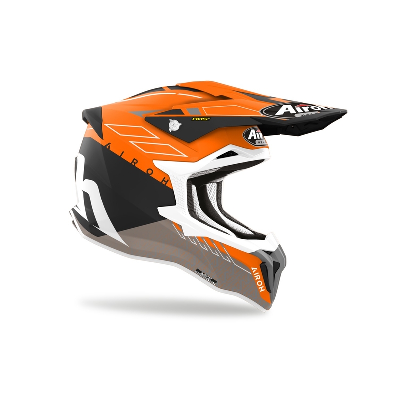 Motorcrosshelm Airoh Strycker Skin oranje mat uitverkoop