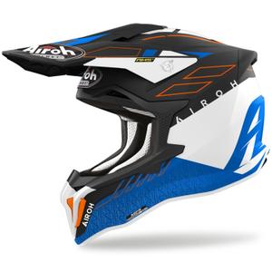 Motorcrosshelm Airoh Strycker Skin blauw mat uitverkoop