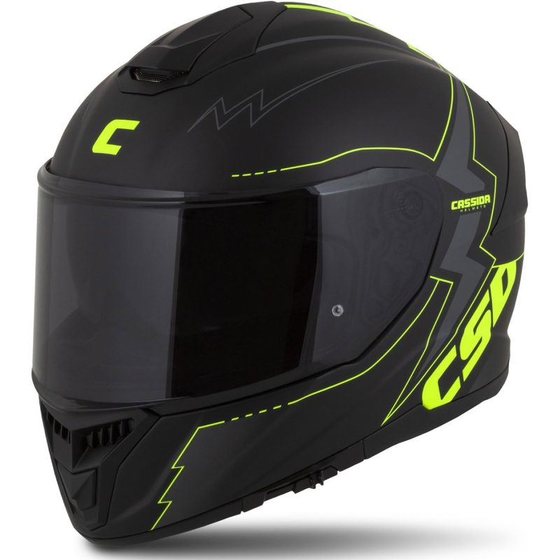 Integral motorhelm Cassida Integral GT 2.1 Flash zwart-fluo geel-grijs