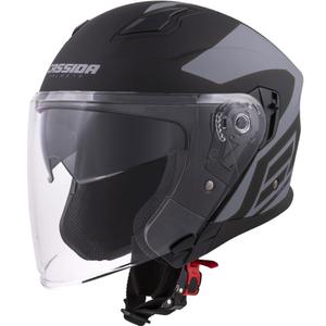 Cassida Jet Tech Corso Open Motorfietshelm Zwart-Grijs