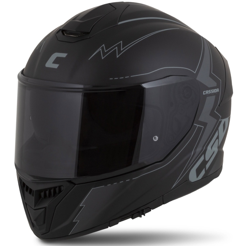 Cassida Integral GT 2.1 Flash Zwart-Grijs Integrale Motorfietshelm