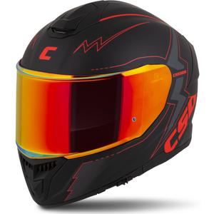 Cassida Integral GT 2.1 Flash Zwart-Rood-Grijs Motorhelm