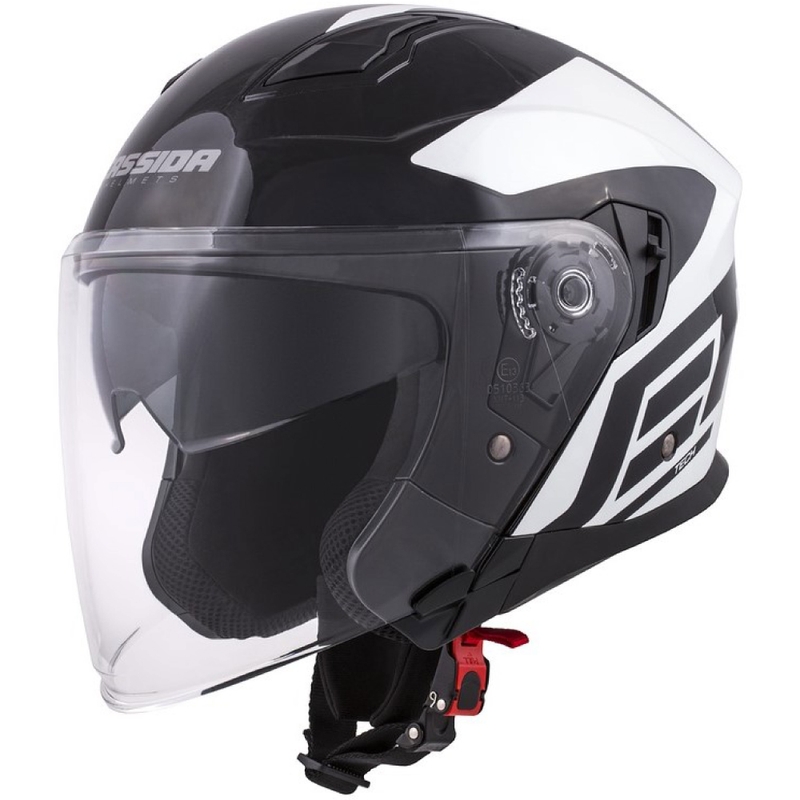 Cassida Jet Tech Corso Open Motorfietshelm Zwart Wit