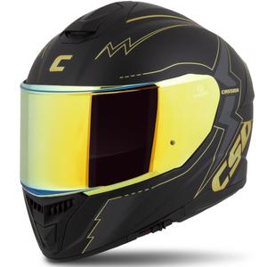 Cassida Integral GT 2.1 Flash zwart-goud-grijs motorhelm