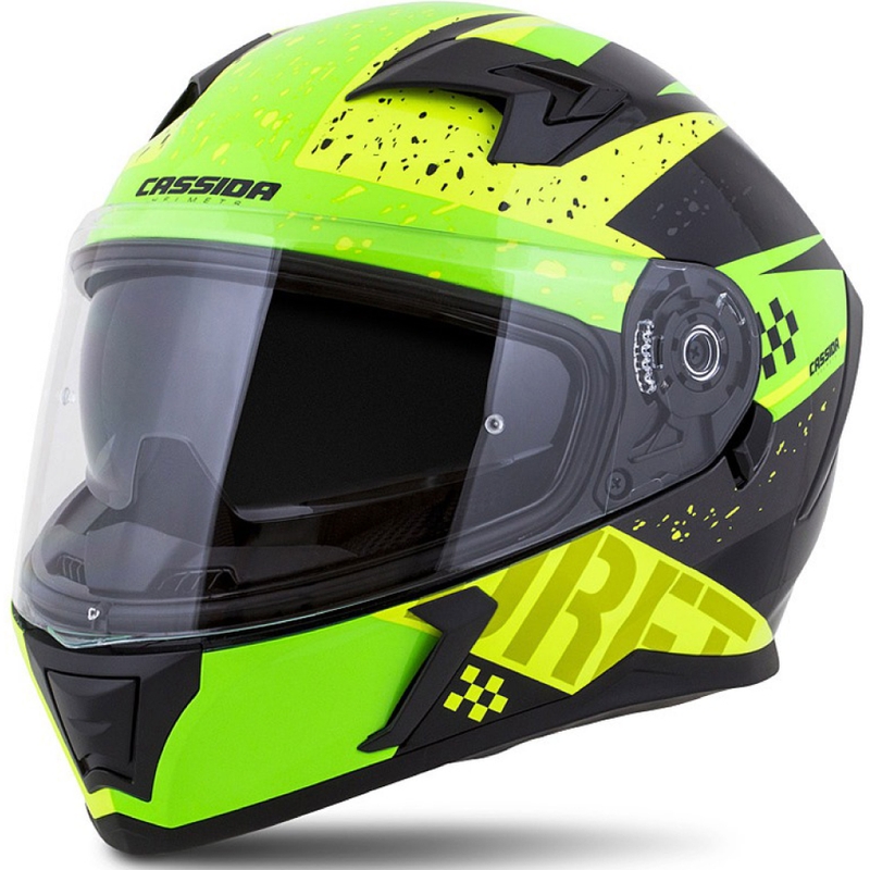 Integral motorhelm Cassida Integral 3.0 DRFT groen en parelgeel