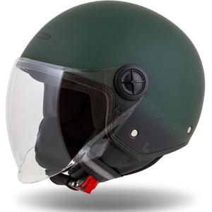 Cassida Handy open motorhelm groen-zwart