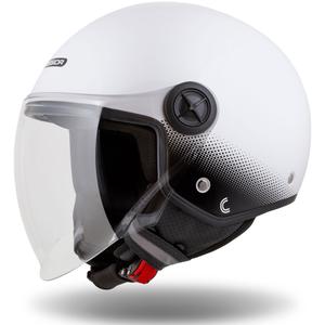 Cassida Handy open motorhelm wit-zwart