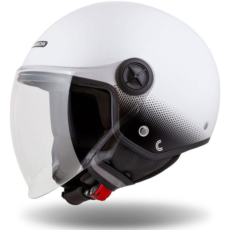 Cassida Handy open motorhelm wit-zwart