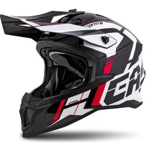 Cassida Cross Pro II Contra motorcrosshelm wit-rood-zwart