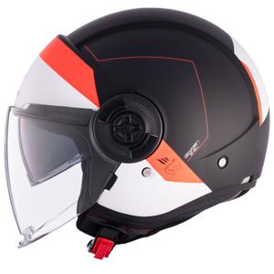 Open Motorhelm MT Viale SV S 68 Eenheden A5 wit-rood-zwart