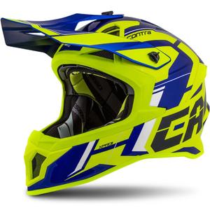 Motorcrosshelm Cassida Cross Pro II Contra fluo geel-blauw-wit