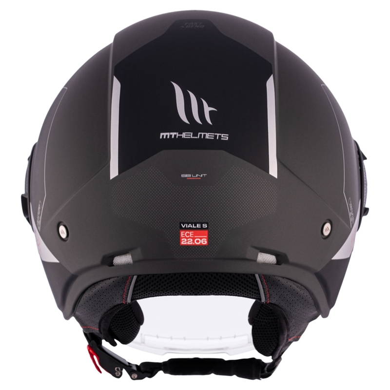 Open motorhelm MT Viale SV S 68 Unit D2 zwart-grijs uitverkoop
