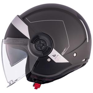 Open motorhelm MT Viale SV S 68 Unit D2 zwart-grijs uitverkoop