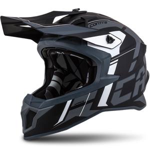 Cassida Cross Pro II Contra motorcrosshelm zwart-grijs-wit