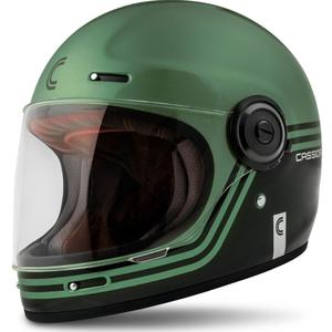 Cassida Fibre Super Hooligan Zwart-Groen Integraal Motorhelm uitverkoop