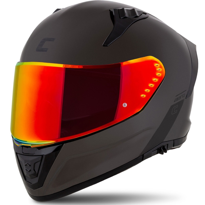 Cassida Aero Super Mono integraal motorhelm glanzend zwart chroom-zwart