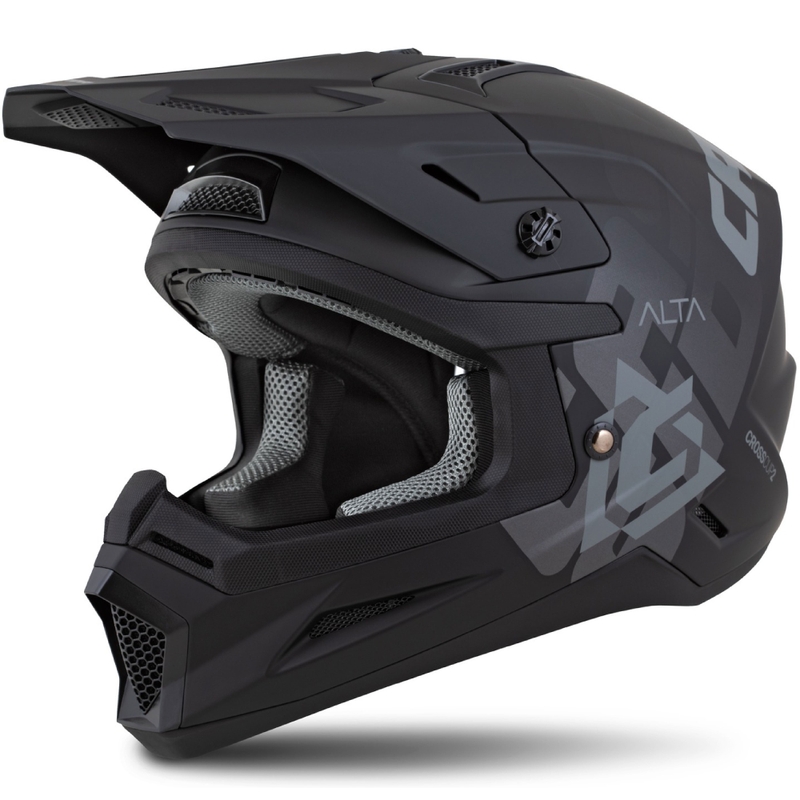 Cassida Cross Cup 2 Alta motorcrosshelm mat zwart-grijs