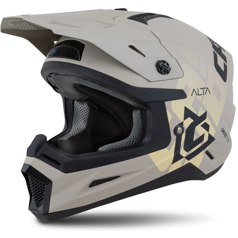 Cassida Cross Cup 2 Alta motorcrosshelm mat zandgrijs
