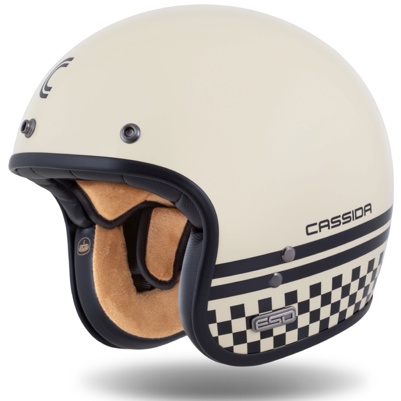 Open helm Cassida Eso Forty Nine crème-zwart