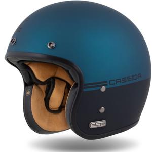 Cassida Eso Super Hooligan Open Helm Zwart Mat Metallic Blauw