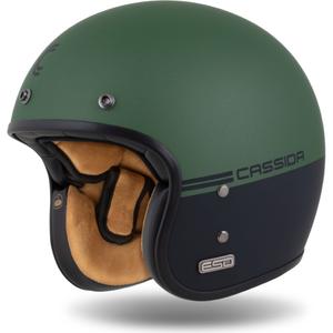 Open helm Cassida Ace Super Hooligan zwart mat-metallic groen